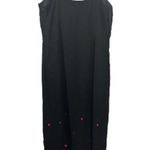Harold’s Black Slip Dress With Pink Polka Dot Hemline NWT Size 4 Photo 2