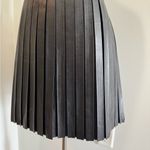 Pretty Little Thing  Black Pleated Faux Leather Mini Skirt sz10 Photo 1
