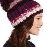 International concepts INC Color Blocked Mega-Pom Beanie “Berry” Hat Photo 0