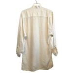 Vintage 1990s Hey Max! Linen Tunic Button Up Shirt‎ Women Size Small Art To Wear White Photo 2