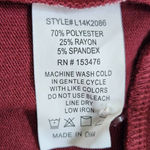 Brea Canyon Oxblood Knit Top NWT XL Cropped Burgundy Top with Cutout Red Photo 7