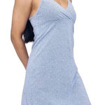 Brandy Melville Light Blue & White Summer Floral Amara Mini Dress Size XS/S Photo 0