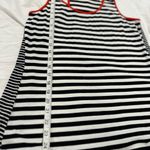 Green Envelope Women’s Sz: M Black & White Striped Tank Top Red contrasting trim Size M Photo 4