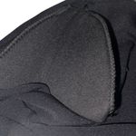 ZARA Maxi Ruched Waist V-Neck Knit Dress Shoulder Pads Black S Goth Emo Witchy Photo 3