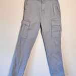 ZARA Grey Cargo Straight Leg Chino Pants Womens 30 Casual Classic Fall Photo 0