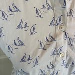 Vineyard Vines Sailboat Print Popover Half-Button Front Shirt - Size 6 Photo 1