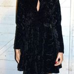 Angie Black Velvet Goth Boho Dress S Photo 0