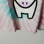 Black Matter T Shirt Cartoon Unicorn Spiral Tie Dye Raw Hem Double Sided Graphic Photo 6