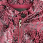 Sanctuary Red Black Kori Coated Snakeskin Pattern Moto Jacket Small NWT Photo 2