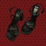 Ash Black Strappy Sandal Women’s Platform Heels Photo 1