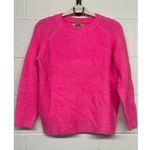 Loft  Sz M Medium BRIGHT pink stretch sweater pullover women's top crewneck Photo 0