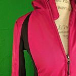 Champion  Womens Pink Black Full Zip Jacket‎ XS Photo 2