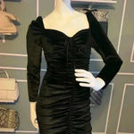 Bebop  Ruched Velvet Sweetheart Mini Dress Cocktail Holiday Size Medium.  #307 Photo 6