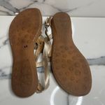 B.O.C. Women's Gold Metallic Leather Floral Ankle Strap Comfort Sandals Sz 8 Photo 2