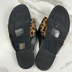 LAFAYETTE 148 NEW YORK Iris Thong Sandal Teak Multi Black Leather Leopard Sz 39 Photo 3