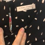 Final Touch  Black White Brushstroke Print Tie Waist Short Sleeve Tunic Women's M Photo 2