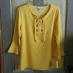 Charter Club NWT  Flowy Boho Lace Up Top Photo 1