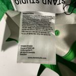 Stand Studio Cia Cap Hat Faux Leather Grained Bright Green One Size NWT Photo 4