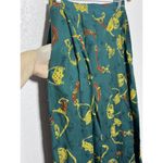 Vintage CHAUS Belts & Medallions Pleated Midi Skirt Green Size S 4 Old Money Photo 1