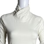 Calia by Carrie Calia Shirt Womens XS White Purple Gray Tie Dye Cuffs Mock Neck Top Athleisure Photo 3