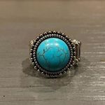 Paparazzi NWOT MESA MECCA - BLUE TURQUOISE STONE SILVER RING - FASHION FIX JUNE 2022 Photo 2