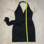 One33 Social Fringe‎ Drape Detail Mini Dress Black 10 Photo 9