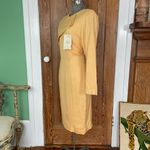 NWT Vntg 80s Barrie Pace LTD Peach Linen Blend Midi Dress Cocktail Workwear Sz M Orange Size M Photo 13