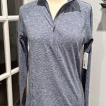 Jockey Eco Comfort Sueded Jersey 1/2 Zip Tech Top Blue Photo 1