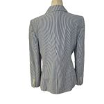 Brooks Brothers Blue & White Striped Two Button Blazer Women Size 8 | 35-14 Photo 1