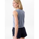 Athleta  S True Cotton Crop Tank Shadow Blue Small Photo 1