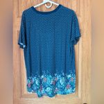 Soma Floral Blue Women's Top size Large Photo 1