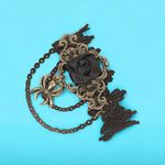 1pc Retro Style Gothic Black Rose Lace Tassel‎ Bracelet Spider Rose Bracelet Photo 1