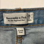 Abercrombie & Fitch Curve Love MidRise Boyfriend Denim Shorts Destructed 28 / 6 Photo 7