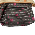 Stone Mountain USA‎ Canvas Spectator 2 Zip Hobo with Leather Trim Blue Tan Purse Photo 9