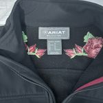 Ariat Women’s Jacket Medium Lightweight Green Embroidered Floral Photo 1