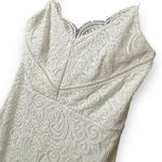 EXPRESS NWT White Scalloped Lace Formal Bachelorette Wedding Midi Dress - Medium Photo 6