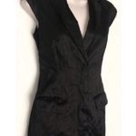 Michael Kors long satin button down collared vest black… Photo 4