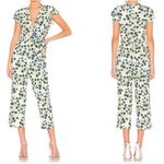 Privacy Please White Floral Cropped Jumpsuit Size XXS Photo 1