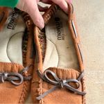 Makalu  Women's Brown Suede Loafers with Bow Photo 2