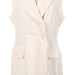 The Limited Vintage 90s Y2K  Cream Sleeveless Blazer Vest Long Length Oversized M Photo 0