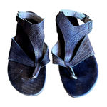 Bed Stu  Black‎ Leather Summer Festival Flat Ankle Strap Thong Sandals Size 9B Photo 0