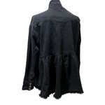 VICI Women's Black Denim Ruffle Jacket Size S Long Sleeve Photo 2