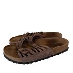 Birkenstock Granada Narrow Soft Footbed Leather Sandals Womens Brown Buckles 38 Photo 1