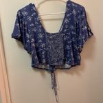 American Rag Tie Floral Crop Top | Women’s Summer Boho Blouse Photo 2