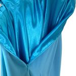 Tony Bowls Strapless Sweetheart Rhinestone Evening Long Gown Blue Size 6 Prom Photo 8