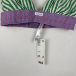 Urban Outfitters  Green and Purple Striped Boxer Triangle Bralette Women’s Sz XS Photo 3