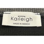 Kaileigh Gray Knit Midi Dress L Long Sleeve Ribbed Button Front Soft Goth Minimalist Cozy Photo 3