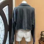 Emory park  gray collared cropped sweatshirt Photo 6