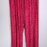 Disney Cruise Line Castaway Cay Beach Flowy Pants Women's Size XL Pink Tropical Photo 0