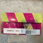 Love and Liberty Made in USA NEW Gold Low Heel Flip Flop Bling Sandals Size 10 Photo 9